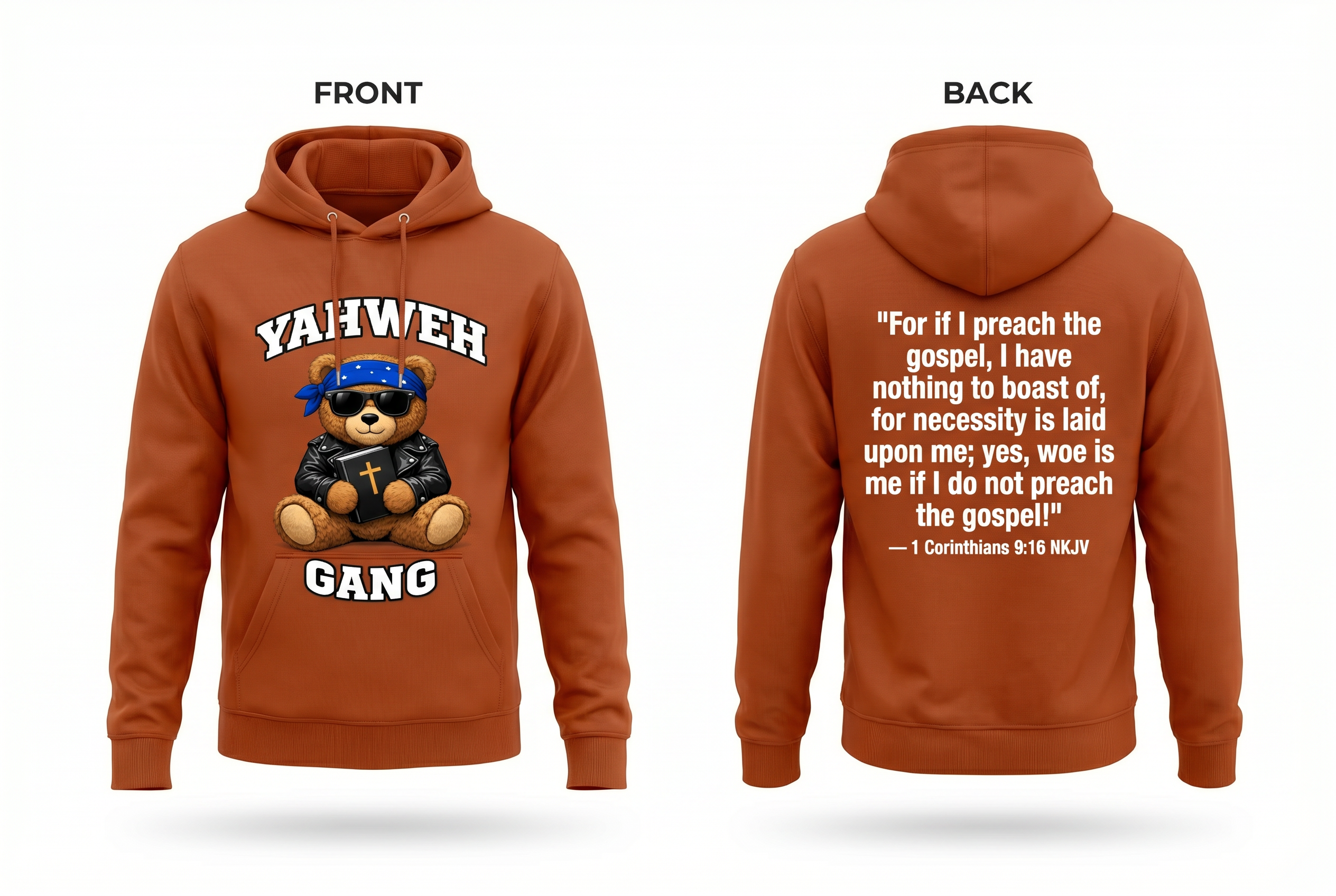 Orange Hoodie — 1 Cor 9:16