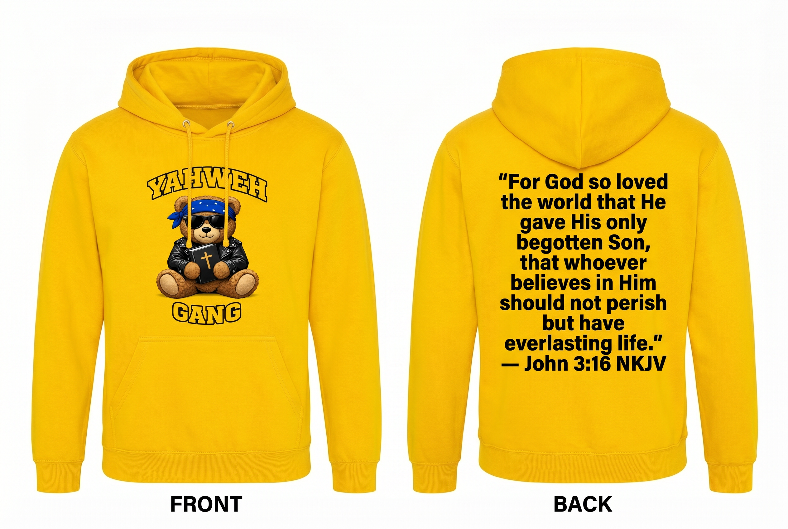 Yellow Hoodie — John 3:16